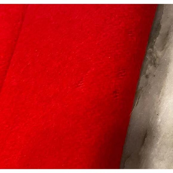 Louis Dell'Olio: 100% Italian Cashmere Long Red Coat. Size 8-10 - Picture 12 of 14